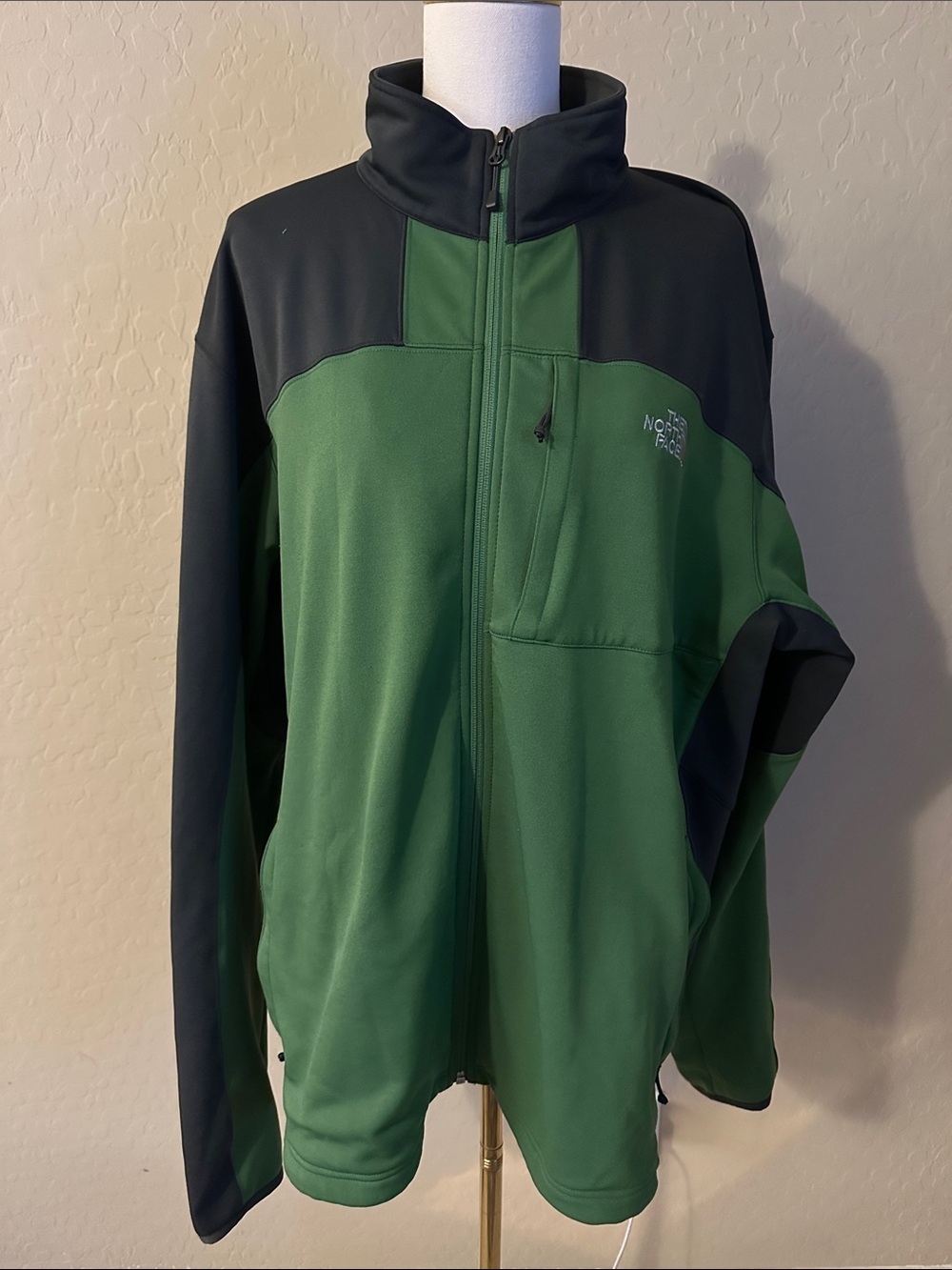 The North Face Green and Black Full-Zip Performance Jacket
